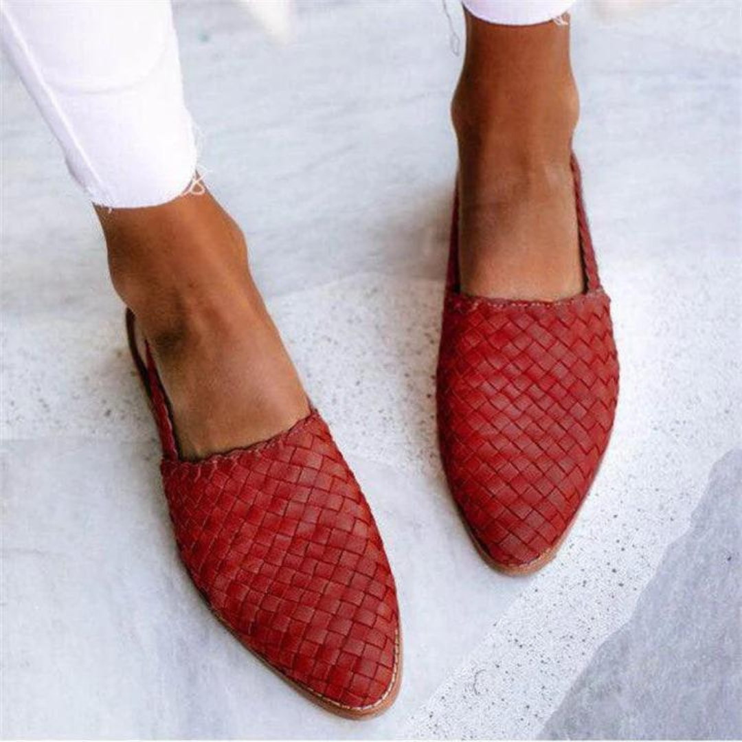 Arielle-Claire™ | Eleganckie i Wygodne Ręcznie Wykonane Płaskie Sandały