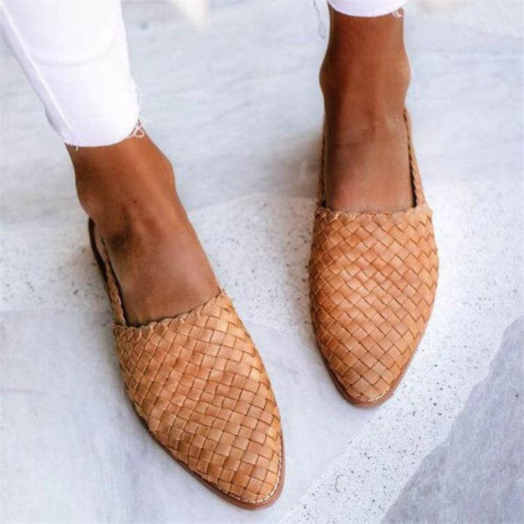 Arielle-Claire™ | Eleganckie i Wygodne Ręcznie Wykonane Płaskie Sandały